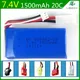 Batterie Lipo 7.4 V 1500 mAh pour télécommande FT009 pour bateau rapide 2S 7.4 V 1500 mah