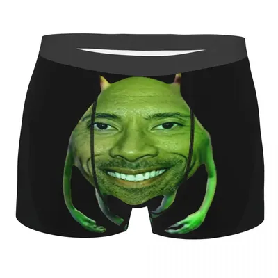 Benutzerdefinierte männliche coole Dwayne The Rock Johnson Meme Unterwäsche Boxershorts weiche Image