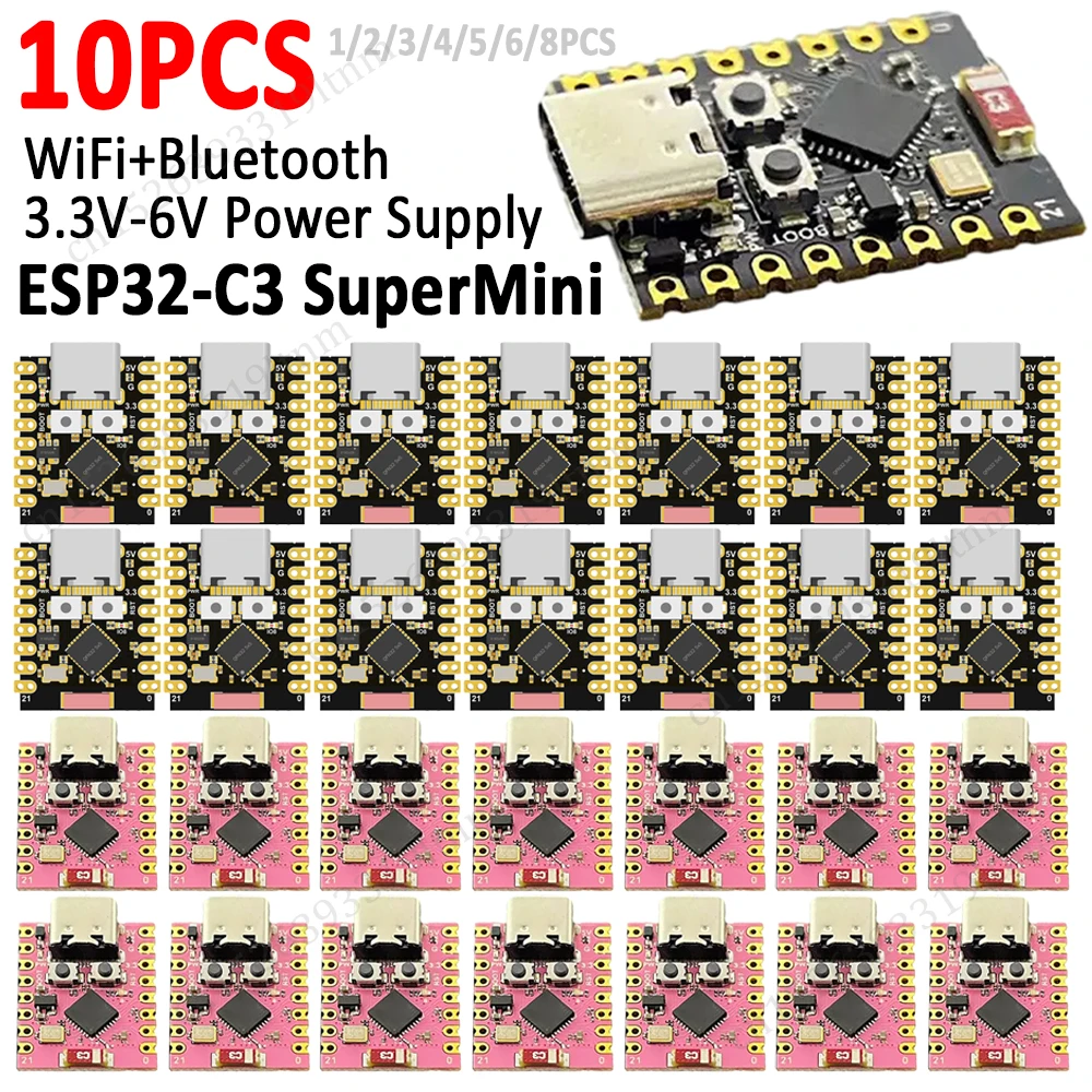 1-10pcs ESP32-C3 elektronik projekt platine wifi bluetooth modul esp32 supermini entwicklung board 3,3-6v strom versorgung low power Image