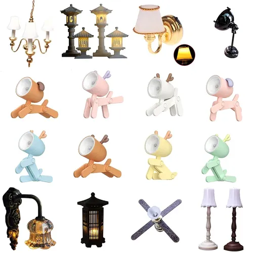 Puppenhaus Miniatur Lampe Tisch Lampe Mini Kann Helle Wand Puppenhaus Mini Boden Lampe Decor