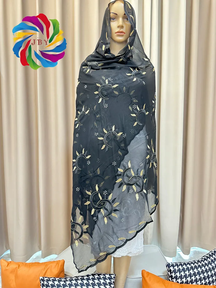 Stili di moda musulmana hijab sciarpa turbanti per le donne sciarpa scialle Set Chiffon africano Femme testa avvolgere sciarpe 200x100cm all'ingrosso