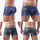 jeans panties Denim Printed Cotton Boxer Shorts Male Sexy U Convex Pouch Boxer Men high elastic 3D