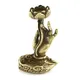 Copper Backflow Incense Burner Hand Lotus Incense Base Elegant Incense Holder for Home Yoga