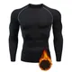 Winter Men's Warm Long Johns Thermal Underwear Fleece Football T-Shirt Mens Thermal Blouse Elastic