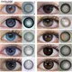 OVOLOOK-2pcs/pair 10 Colors Colored Contact Lenses for Eyes Natural Eye Color Lens Beauty Pupil for