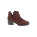 Sorel Ankle Boots: Burgundy Solid Shoes - Women's Size 8 1/2 - Round Toe