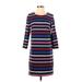 Old Navy Casual Dress - Sweater Dress: Blue Stripes Dresses - Women's Size Small