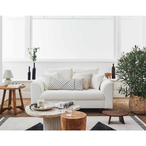 Rune – 2-sitzer sofa – aus bouclé-stoff - weiß - Weiß