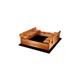 Sandkasten für Kinder aus Holz Abdeckung 2 Sitzbänke 94 x 98 cm imprägniert
