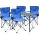 5-teiliges Campingmöbel Set xl Blau-MMC330871+4xMSP1001