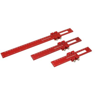 Drillpro - 3-teiliges Präzisions-Taschenlineal aus Aluminiumlegierung für die Holzbearbeitung Image