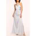 Kaydence One-shoulder Cutout Detail Satin Sheath Gown