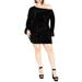 Octavia One-shoulder Long Sleeve Sequin Body-con Minidress