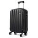 KONO Handgepäck Koffer Trolley ABS Leicht Kabinenkoffer Reisekoffer mit 4 Rollen und Zahlenschloss, 55x35x20cm, 32 Liter, Schwarz