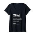Damen Definition Fabian Namen Spruch Fabian Vornamen Fabian T-Shirt mit V-Ausschnitt