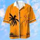 Kokosnuss Modisch Hawaiianisch Designer Herren Hawaiihemd Sommerhemd Camp-Shirt Grafik-Shirt Outdoor Strasse Casual Sommer Frühling Kubanisches Halsband Kurzarm Weiß Gelb Orange S M L Hemd