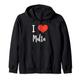 I Love Malta T Shirt Kapuzenjacke