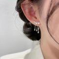 1 paire Boucles d'oreille Clou Boucle d'Oreille Pendantes For Femme Soirée Cadeau Rendez-vous Alliage Fantaisie Mode Diamant Etoile