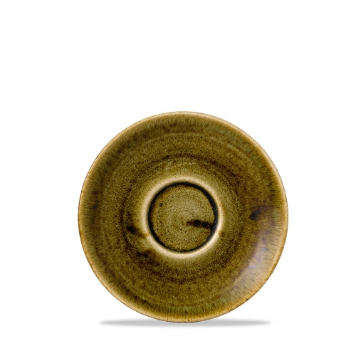 Churchill 12 x Cappuccinountertasse 15,6cm STONECAST plume green Image