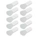 10Pcs Silicone Mask Brush Mini Short Handle Mud Applicator Portable Facial Beauty Tool WhiteFanshaped Thumb Type