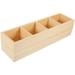 Qumonin Wood Pen Organizer Pen Holder Desktop Pen Organizer Wood Makeup Brush Holder