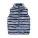 HBYJLZYG Sleeveless Singlet Zipper Jacket Caot Toddler Baby Boys Girls Double-Sided Fleece Stripe Plush Cute Winter Thick Casual Keep Warm Coat