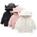 Esaierr Kids Baby Boys Girls Winter Fleece Jacket Kids Warm Hooded Cotton Outwear Coat Toddler Padded Thickened Warm Jacket Outerwear Cotton Clothes With Hoods for 1- 5T