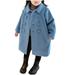 Dezsed Toddler Girls Dress Clearance Toddler Girls Dress Coat Jacket Kids Long Sleeve Button Trench Pocket Long Winter Peacoat Outerwear Blue 6-7 Years