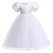 Girls Dress Christmas Gift Flower Girl Dress Short Sleeves Lace Dress Girls Lace Party Dresses Wedding Dress Save Big