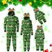 Baqcunre Mens Merry Christmas Family Pack Pretty Prints with Mens Zip Hoodie Jumpsuit Sets Pajamas for Men Family Christmas Pajamas Matching Sets Pajama Set Lounge Set Green XL