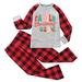 BKQCNKM Christmas Pajamas for Kids Christmas Pajamas Children Fashion Classic Family Christmas Pajamas Set Santa Hat Family Christmas 2023 Printed Parent Child Outfit Kids Pajamas Red 120(Kid)