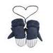 Uuszgmr Fall Winter Children Gloves Kid Fashion Warm Outdoor Linking Neck Plus Velvet Thick Suede Cartoon Cute Gloves