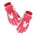 Uuszgmr Fall Winter Children Gloves Kid Ski Gloves Warm Gloves Warm Cute Printed Gloves Riding Gloves Kids Windproof Gloves