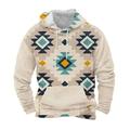 Amtdh Men s Western Vintage Pullover Clearance Ethnic Print Casual Blouses Mens Cool Tops Fashion 2023 Hooded Neck Long Sleeve Sweatshirts Fleece Warm Hoodies with Pocket for Men Yellow XXXL