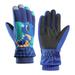 Uuszgmr Kids Gloves Winter Children Gloves Skiing Windproof Warmth Cute Cartoon Fashion Outdoor Warmth Playing Snow Gloves Temperament Warm Wear