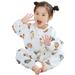 New Children s Fuzzy Sleeping Bag Baby Spring And Autumn Winter Jumpsuit Pajamas Baby Split Leg Crawling Suit White 100(18 Months-24 Months)