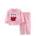 ZMHEGW Toddler Outfits Children S Fuzzy Pajama Spring And Autumn Long Sleeve Thickened Home Wear For Boys And Girls Large Warm Children Clothes Sets