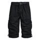Amtdh Men s Cargo Shorts Clearance Solid Color Casual Comfy Trousers Mens Chino Pants Fashion 2023 Work Shorts Mid-waist Breathable Multi-pocket Five-point Pants for Men Black XXXL