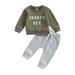 Tosmy Baby Boy Outfits Long Sleeve Pullover Sweatshirt Toddler Boys Outfits Pants Clothes Set Fall Winter 2 Piece Outfits Fall Winter Clothes