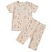 BOLUOYI Clothes for Teen Girls Summer New Children s Pajamas Pure Cotton Skin Friendly Middle and Young Children s Top Baby Clogs Household Clothing Set