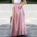 Homenesgenics Spring Dresses for Women Birthday A-Line Maxi Flared Dress Fashion Women Spring Summer Belt Zipper High Waist Solid Retro Skirt Women Pleated/Pink-CyberÂ·Monday Deals