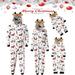 Baqcunre Family Christmas Pajamas Matching Sets Men Dad Merry Christmas Sets White Prints Hooded Zipper Jumpsuit Family Outfit Lounge Set Pajamas For Men Christmas Pajamas White M