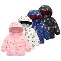 Esaierr Kids Toddler Puffer Jacket for Boys Girls Baby Fall Winter Warm Hooded Outerwear Zipper Warm Winter Snow Coat Cartoon Printing Little Boys Girls Windproof Outerwear Size 1-8Y