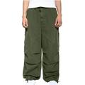 Amtdh Men s Full Leg Cargo Clearance Solid Color Loose Fit Elastic Waist Casual Multi Pockets Baggy Workwear for Men Breathable Comfy Trousers Mens Chino Pants Fashion 2023 Green XXL