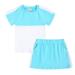 BOLUOYI Clothes for Teen Girls Toddler Kids Baby Unisex Summer Tshirt Skirts Soft Patchwork Cotton 2Pc Sleepwear Outfits Clothes