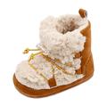 Hfolob Baby Shoes Toddler Slippers Girl Boy House Shoes Fuzzy Hard Bottom Winter Boots Baby Cozy Walking Sock Breathable