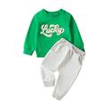 Letter Embroidery Sweatshirt and Elastic Pants: Perfect Baby Outfit