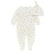 Burt s Bees Baby Organic Cotton Baby Girl Jumpsuit & Knot Top Hat Set (NB-6/9M)