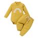 BOLUOYI Christmas Outfit for Girls Toddler Girls Boys Winter Long Sleeve Prints Romper Pants 2Pcs Outfits Clothes Set for Children Clothes