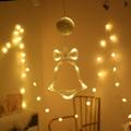 Window Sucker Holiday Lamp LED Christmas Trees Deer Bell Star Santa Hanging Garland Light Wall Decorative